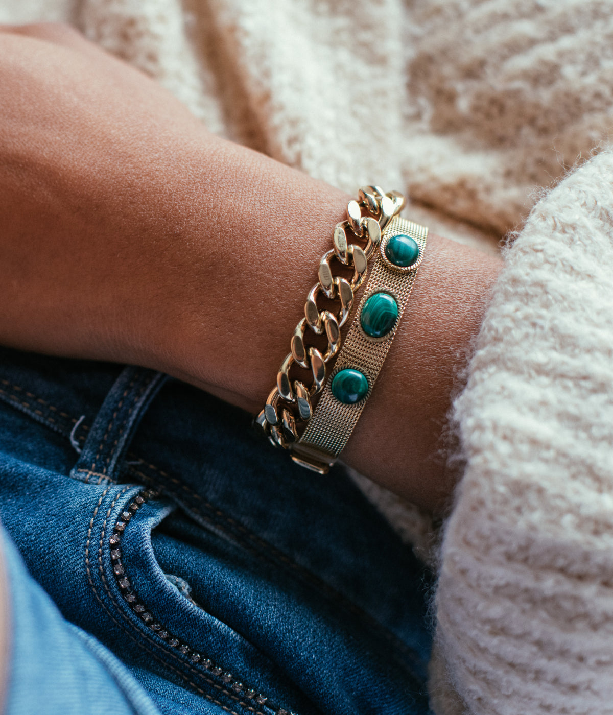 Bracelet Caracas (Acier doré)