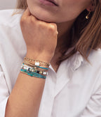 Bracelet Cube (Acier doré)