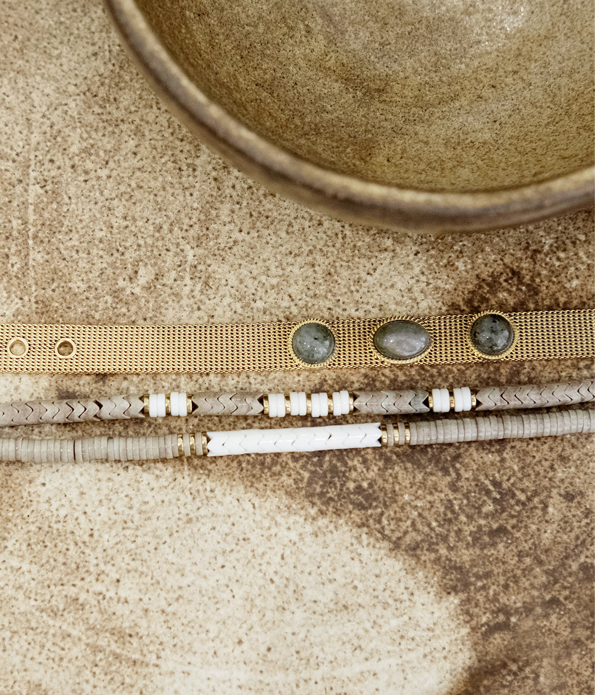 Bracelet Tuamotu (Acier doré)