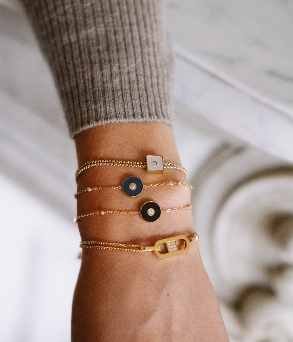 Bracelet Zoom (Acier doré)