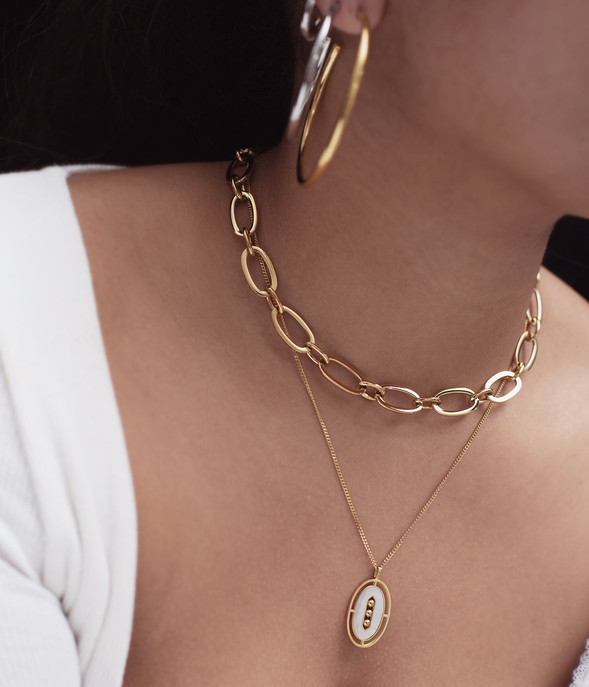 Collier Noura (Acier doré)