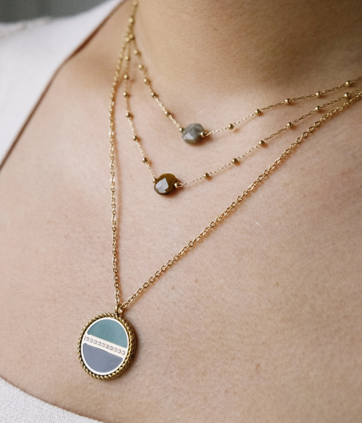 Collier Moonlight (Acier doré)