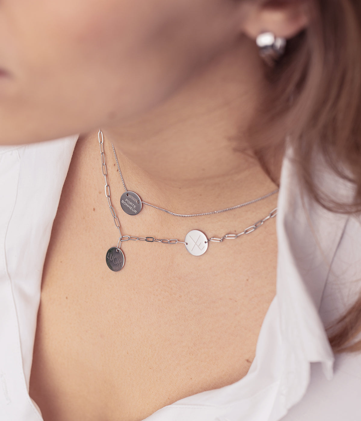 Collier multi Charm Luck (Acier)