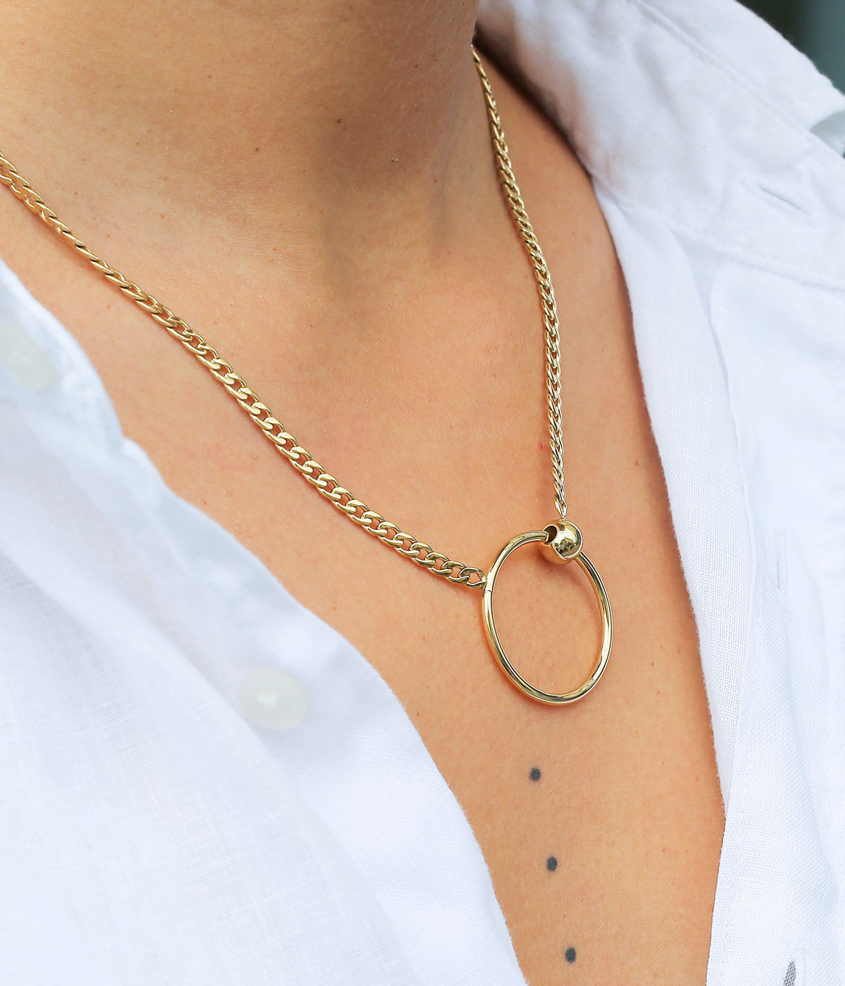 Collier Shy (Acier doré)