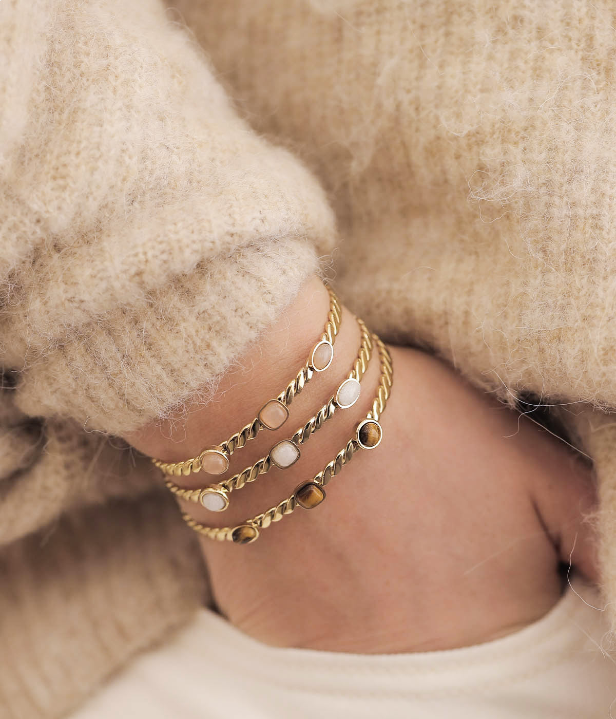 Bracelet Jonc Tresse (Acier)