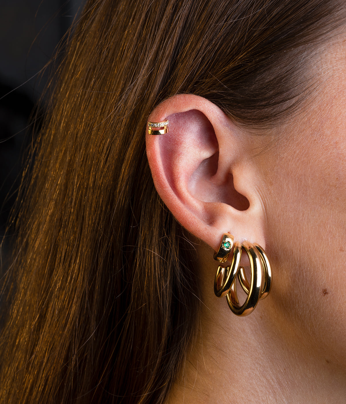Piercing Nauru (Acier doré)