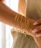 Bracelet jonc Theon (Acier doré)