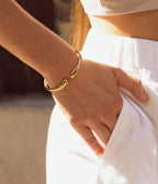 Bracelet Jonc Lalie (Acier doré)