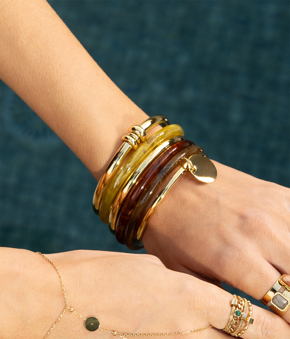 Bracelet Jonc Alfred (Acier doré)