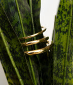 Bracelet Jonc Stormy (Acier doré)