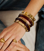 Bracelet Jonc Ifana (Acier doré)