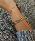 Bracelet Nate (Acier doré)