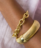 Bracelet Ecume (Acier doré)