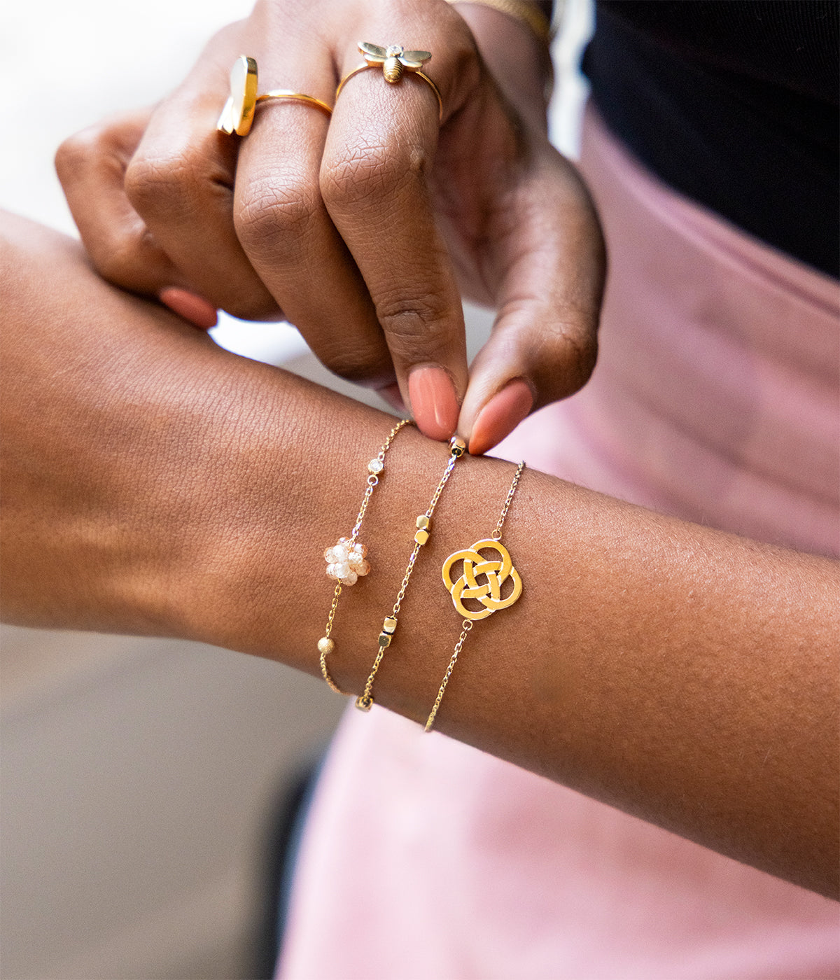 Bracelet Infini (Acier doré)