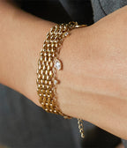 Bracelet Azelie (Acier doré)