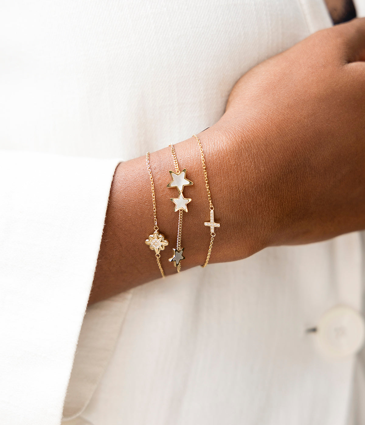 Bracelet Cyrielle (Acier doré)