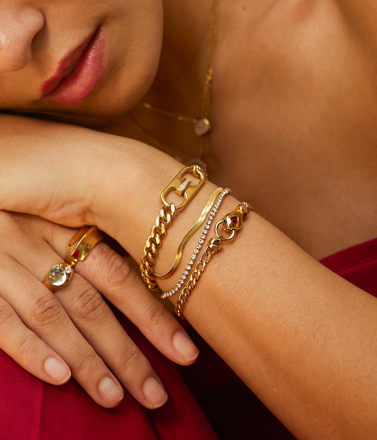 Bracelet Akane (Acier doré)