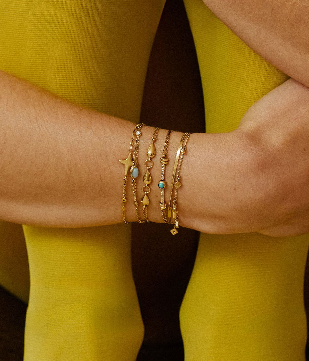 Bracelet Colbu (Acier doré)