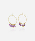 Boucles d'oreilles Zoé (Acier doré)
