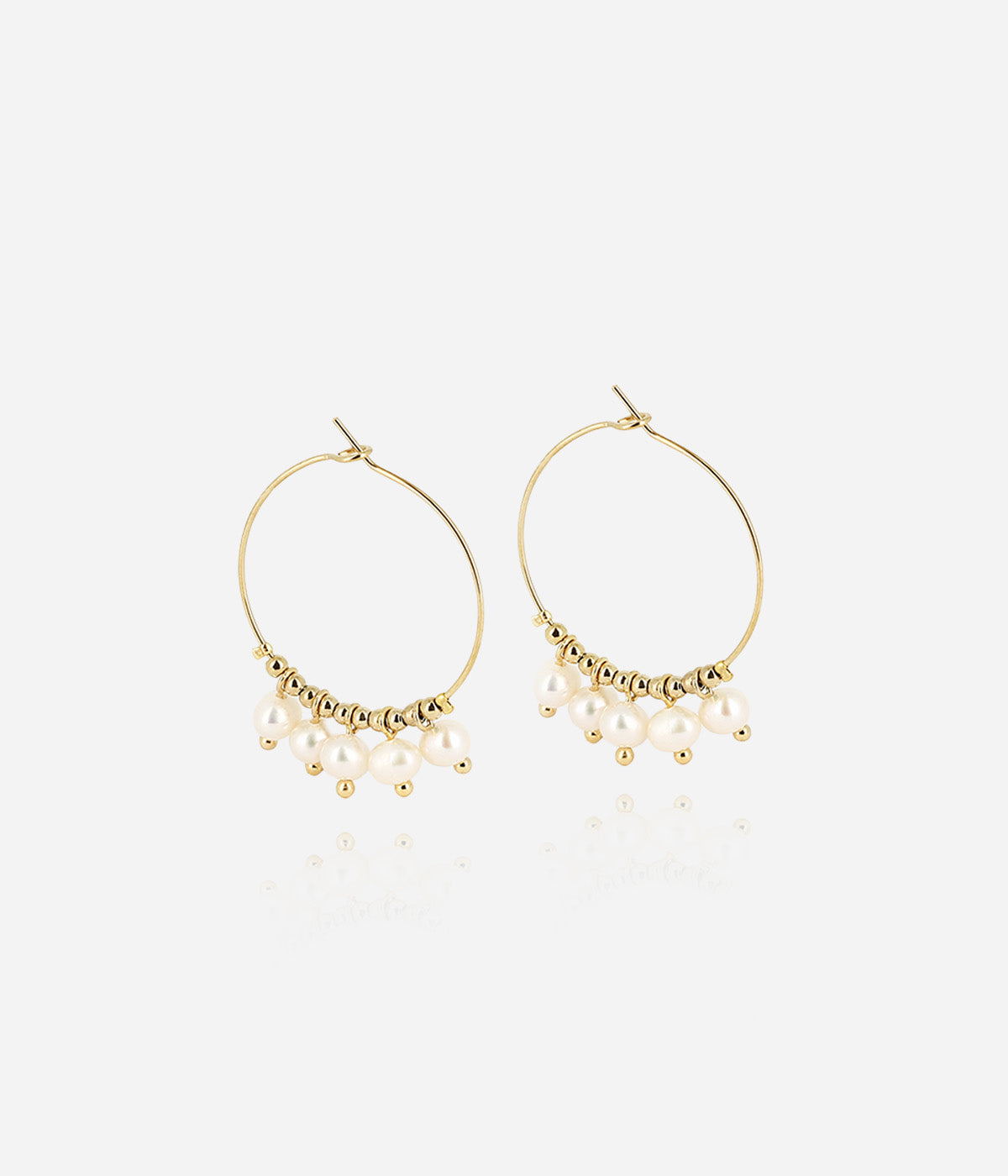 Boucles d'oreilles Zoé (Acier doré)