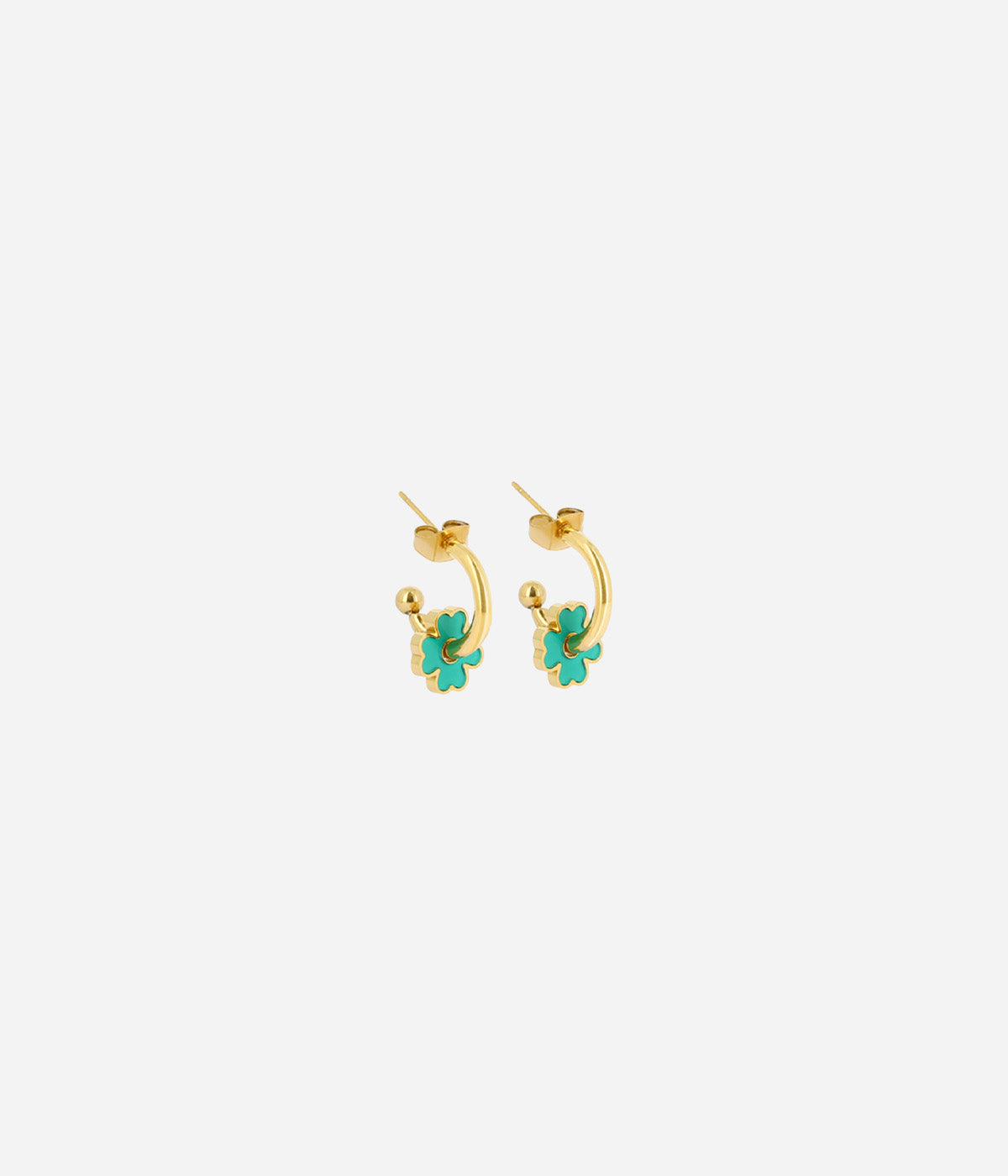 Boucles d'oreilles Flor (Acier doré)