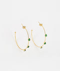 Boucles d'oreilles créoles Carole (Acier doré)