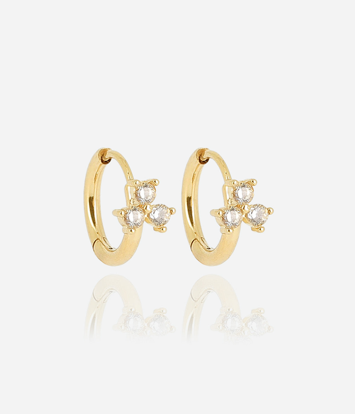 Boucles d'oreilles Nyx (Acier doré)
