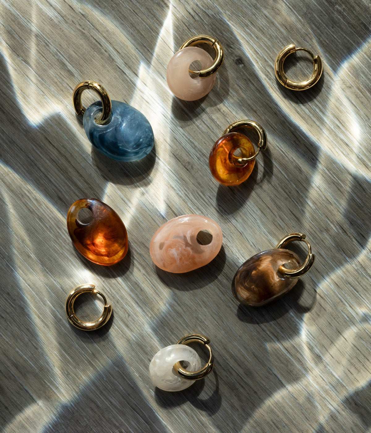 Boucles d'oreilles Chroma (Acier doré)