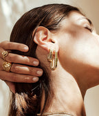 Boucles d'oreilles Lacia (Acier doré)