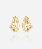 Boucles d'oreilles Telma (Acier doré)