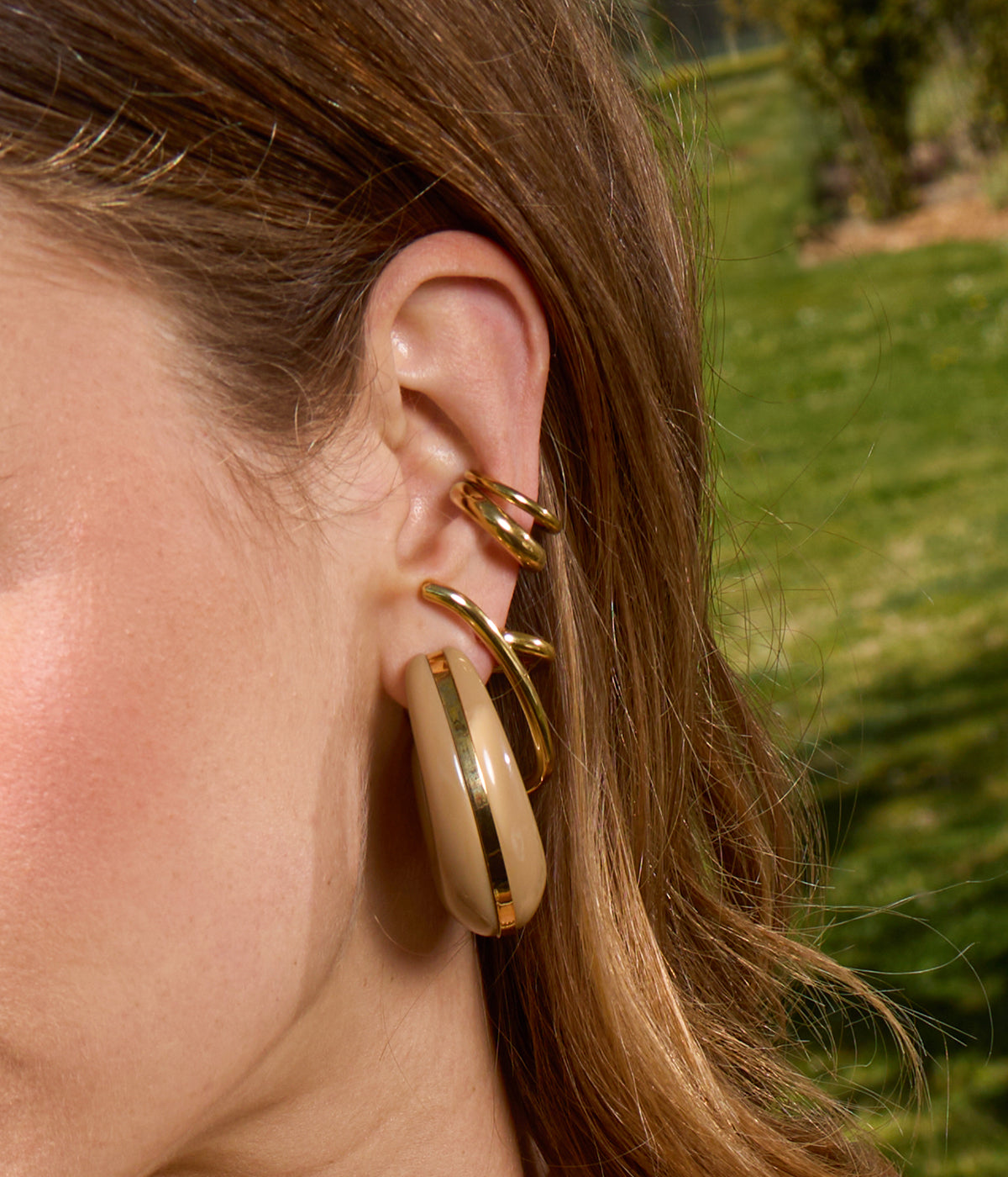 Boucles d'oreilles Augusta (Acier doré)