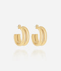 Boucles d'oreilles Loïs (Acier doré)