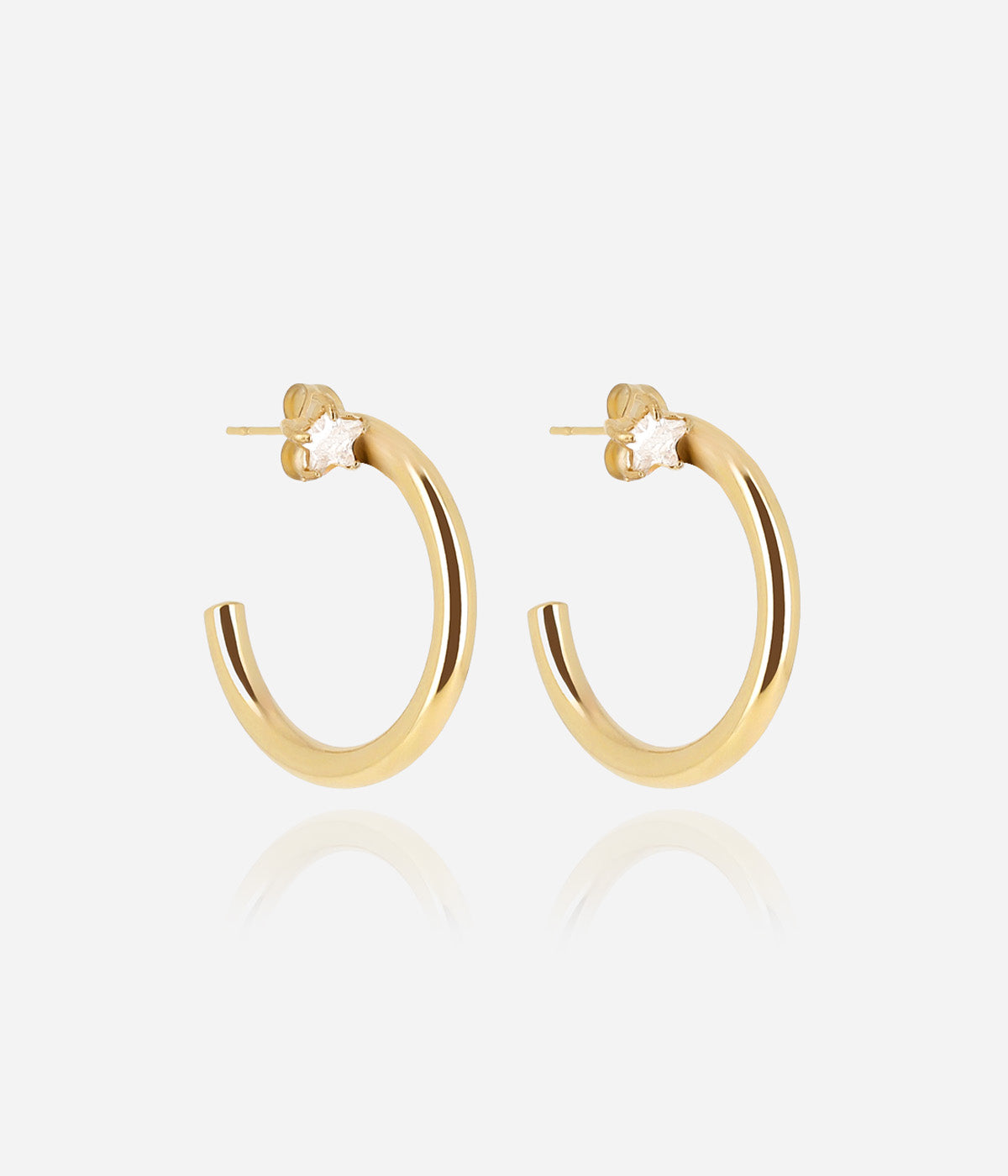 Boucles d'oreilles Fossa (Acier doré)