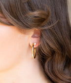 Boucles d'oreilles Fossa (Acier doré)