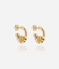 Boucles d'oreilles Portia (Acier doré)