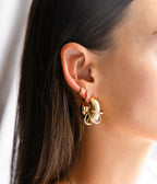Boucles d'oreilles Sharma (Acier doré)