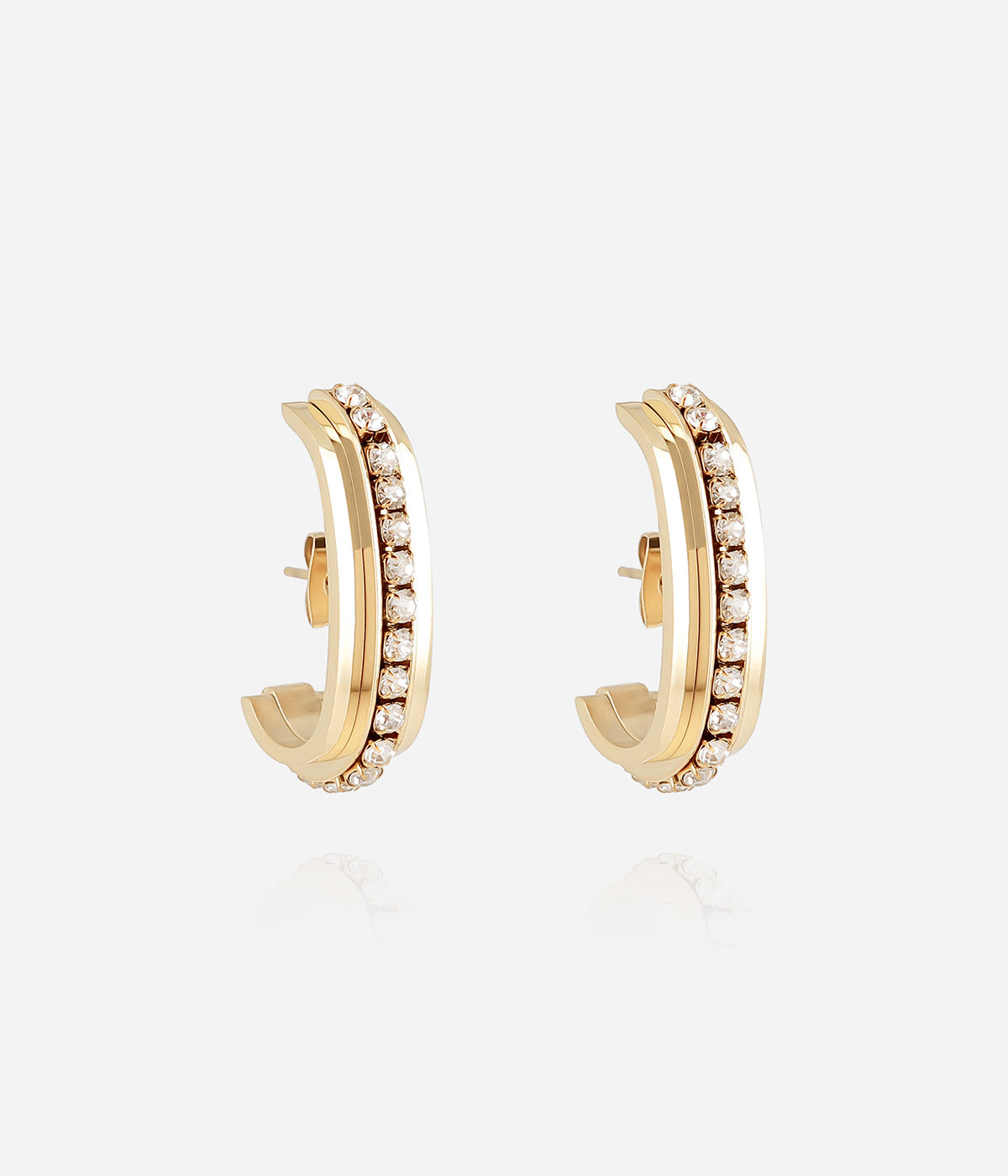 Boucles d'oreilles Domenico (Acier doré)
