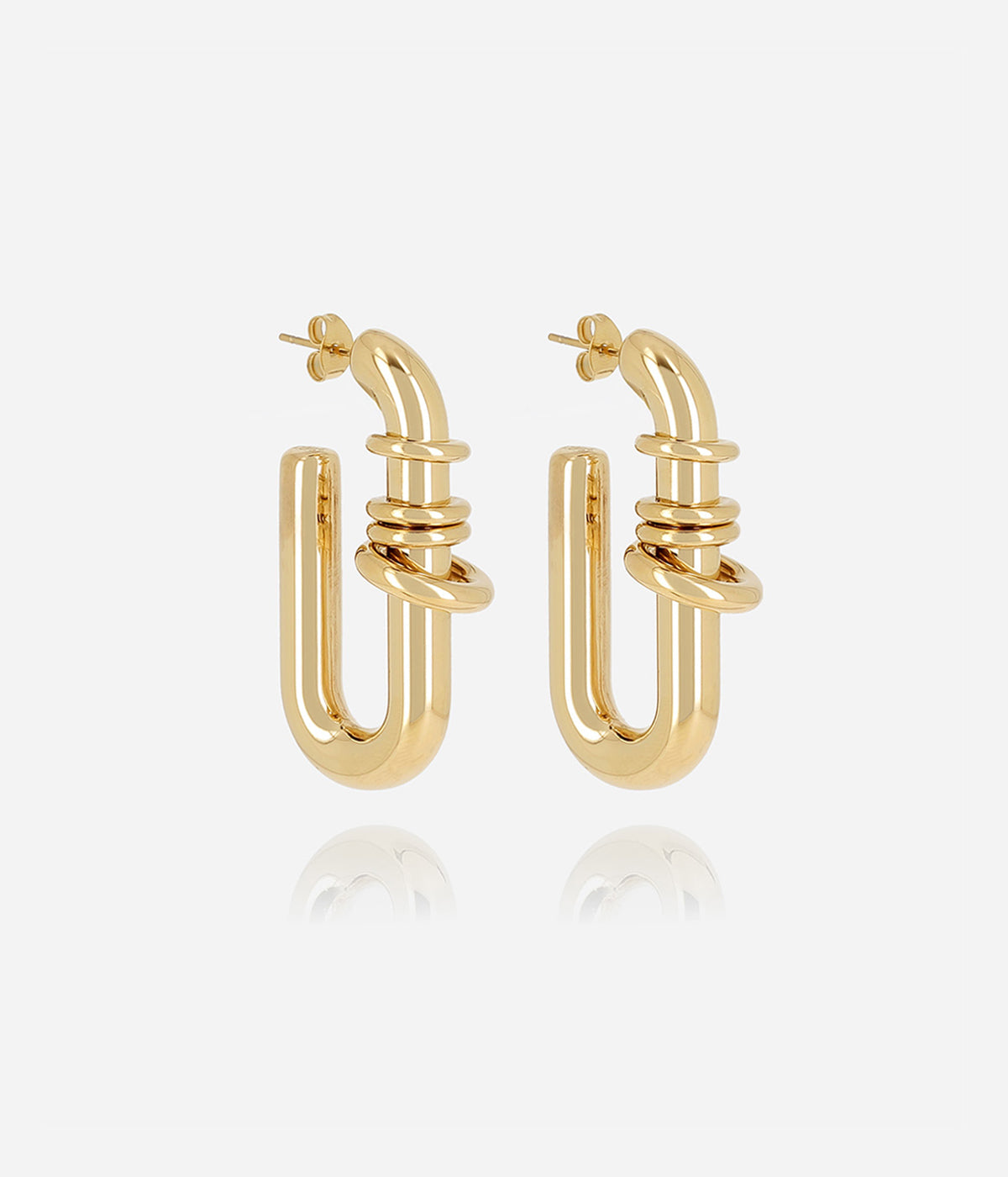 Boucles d'oreilles Edwina (Acier doré)