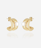 Boucles d'oreilles Elun (Acier doré)