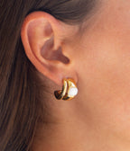 Boucles d'oreilles Elun (Acier doré)