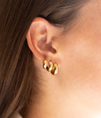 Boucles d'oreilles Rees (Acier doré)
