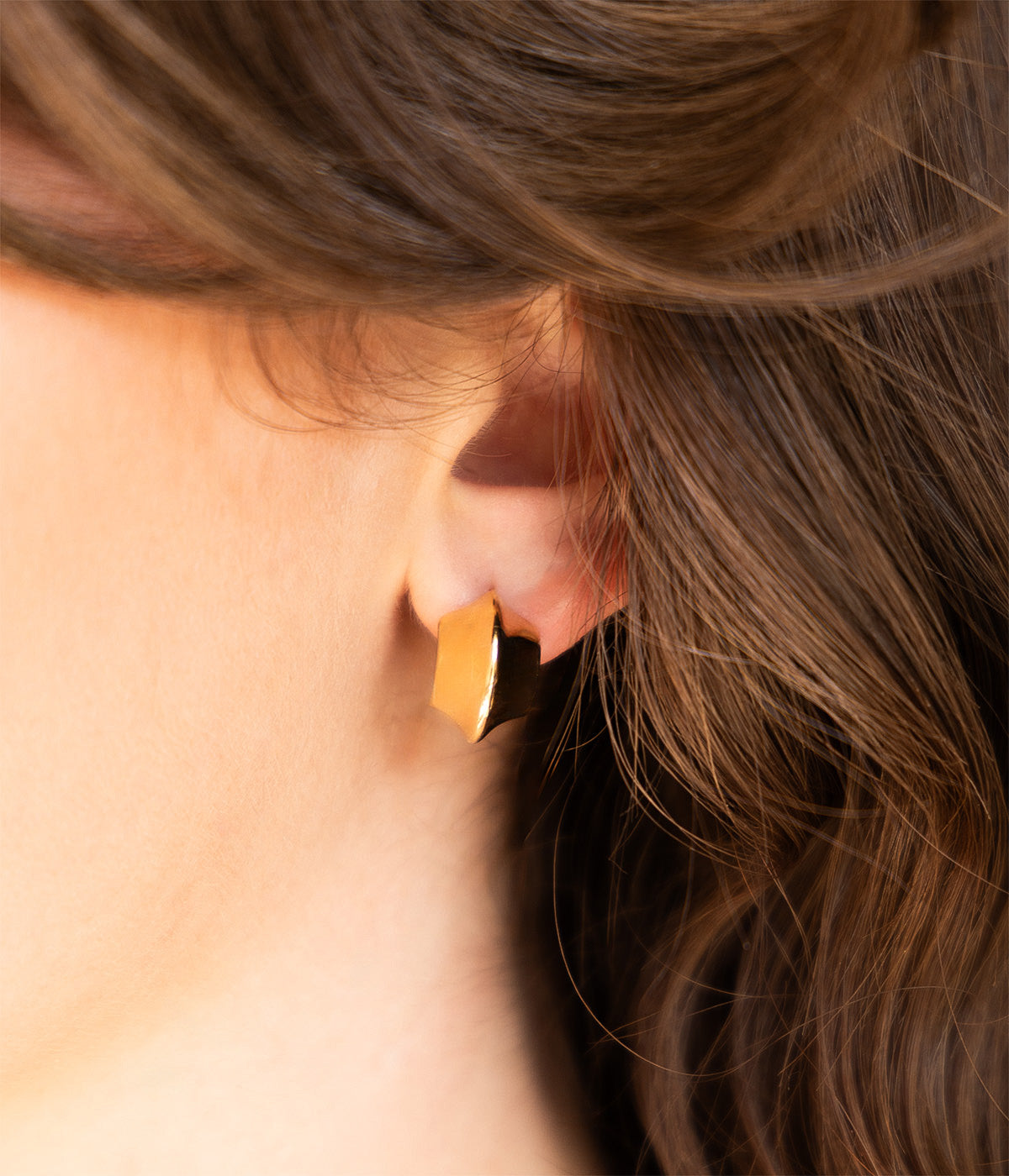 Boucles d'oreilles Kaima (Acier doré)