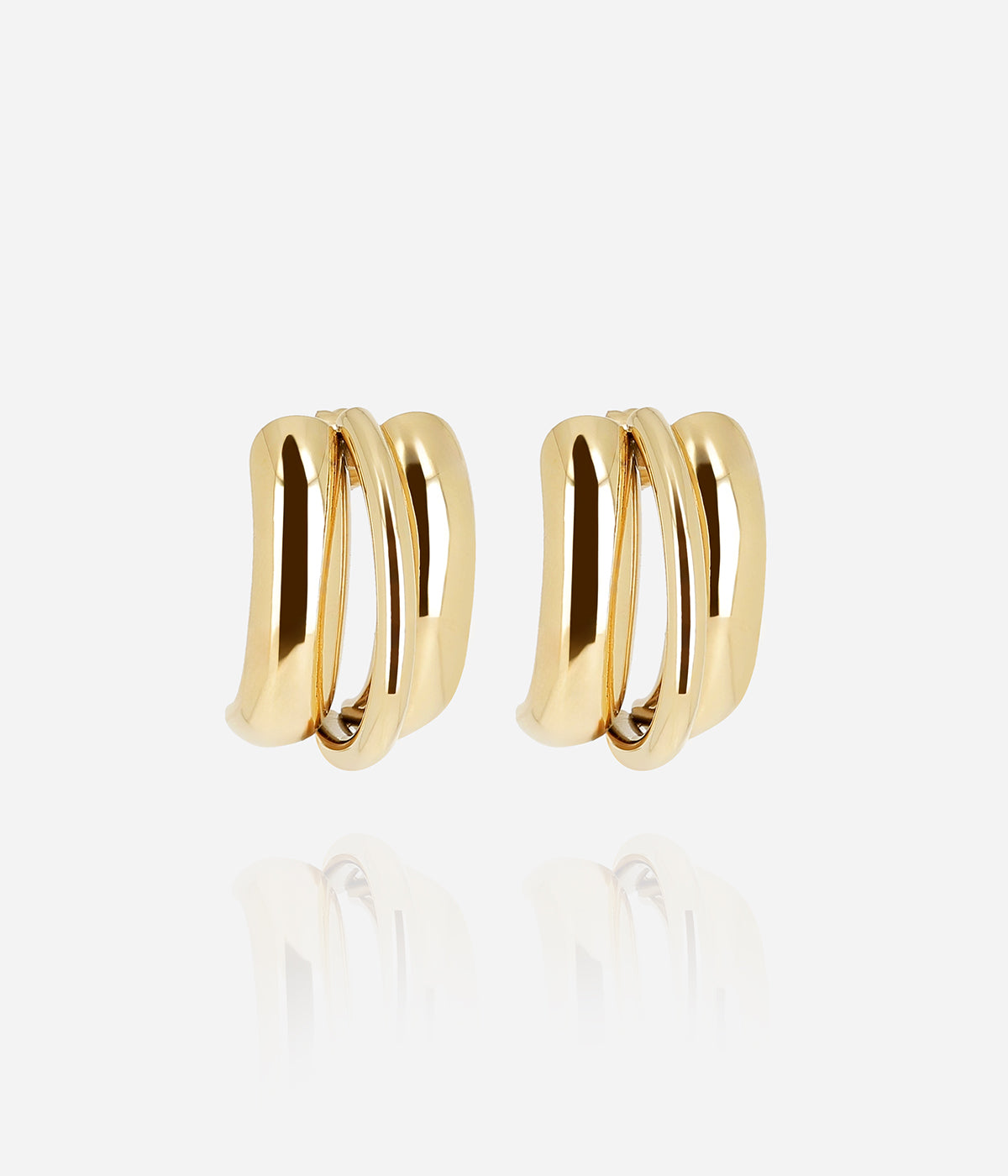 Boucles d'oreilles Eliom (Acier doré)