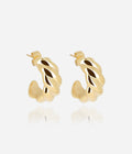 Boucles d'oreilles Aisa (Acier doré)