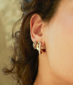 Boucles d'oreilles Apolline (Acier doré)