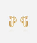 Boucles d'oreilles Astrolab (Acier doré)