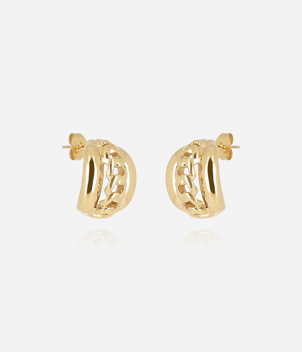 Boucles d'oreilles Siponto (Acier doré)