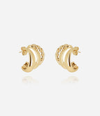 Boucles d'oreilles Girogio (Acier doré)