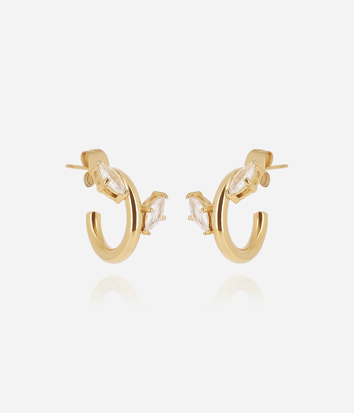Boucles d'oreilles Mesagne (Acier doré)