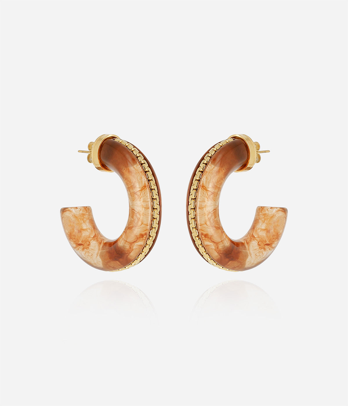 Boucles d'oreilles Monge (Acier doré)
